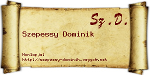Szepessy Dominik névjegykártya