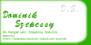 dominik szepessy business card